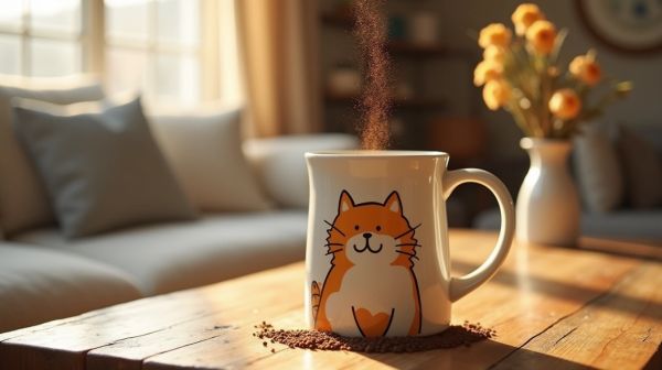 Apportez une touche féline à vos pauses avec le mug chat